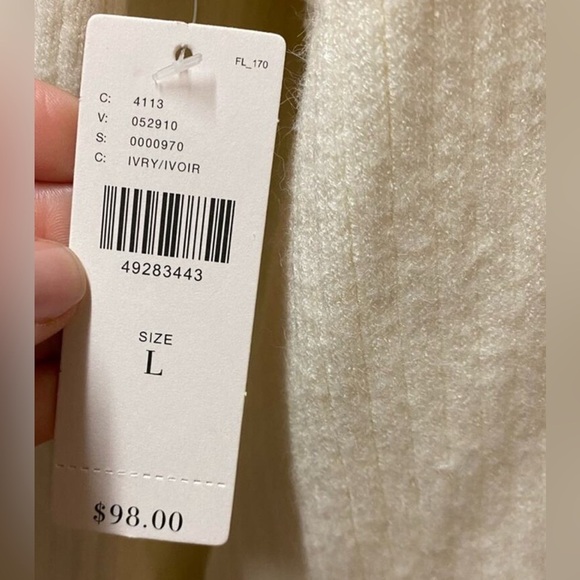 EUC Moth Anthropology Beautiful Ivory Soft Sweater - Size L - Picture 2 of 7